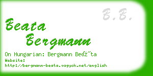 beata bergmann business card